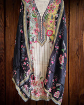 Glass Organza Digital Print Pearl Glow Semi-Stitched Suit Set